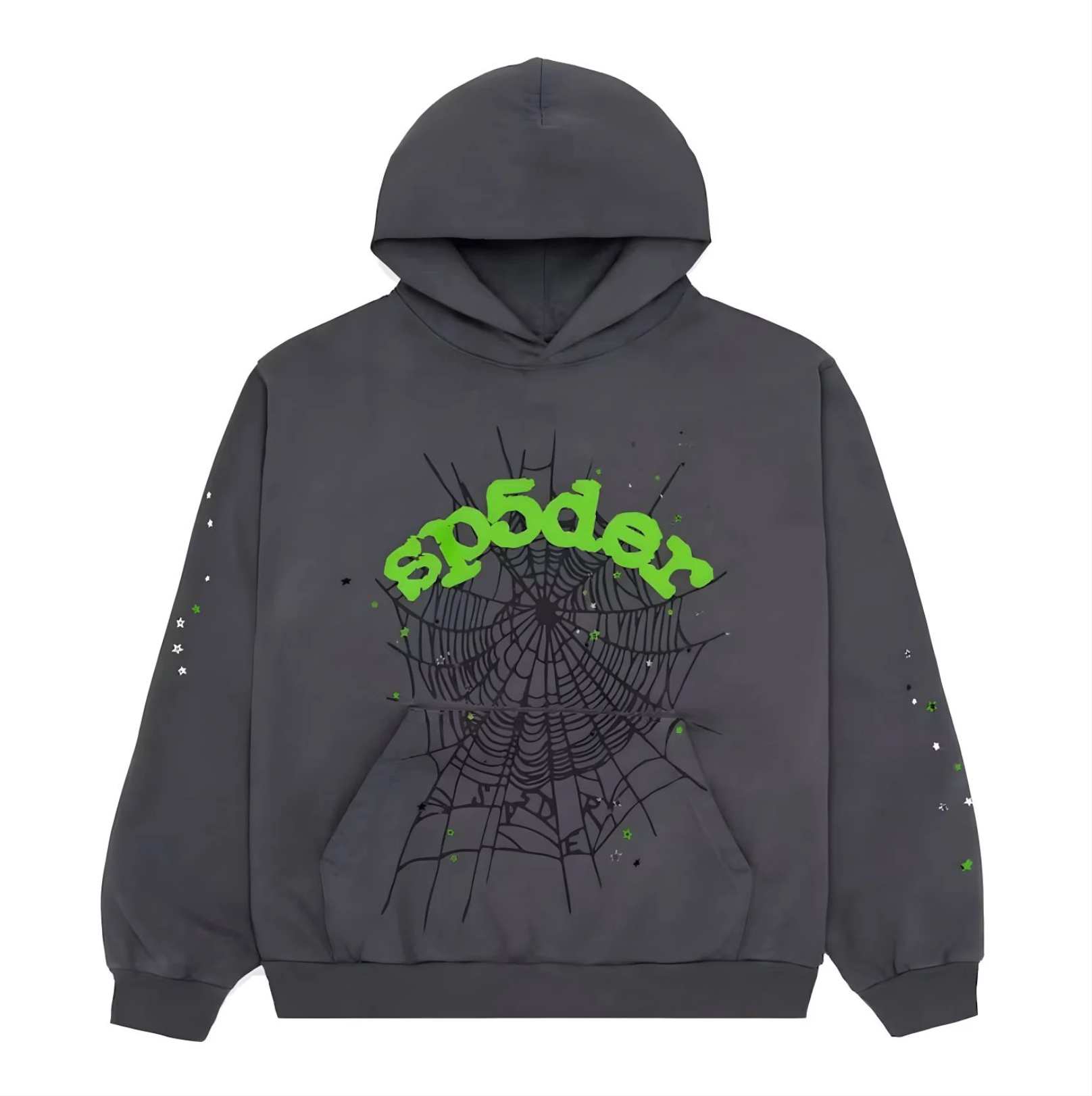 Sp5der Wait Web Hoodie Slate Grey