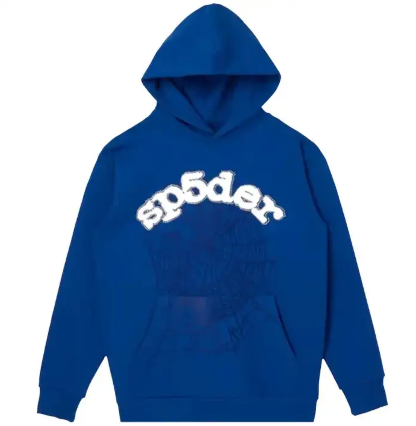 Sp5der Logo Hoodie Blue