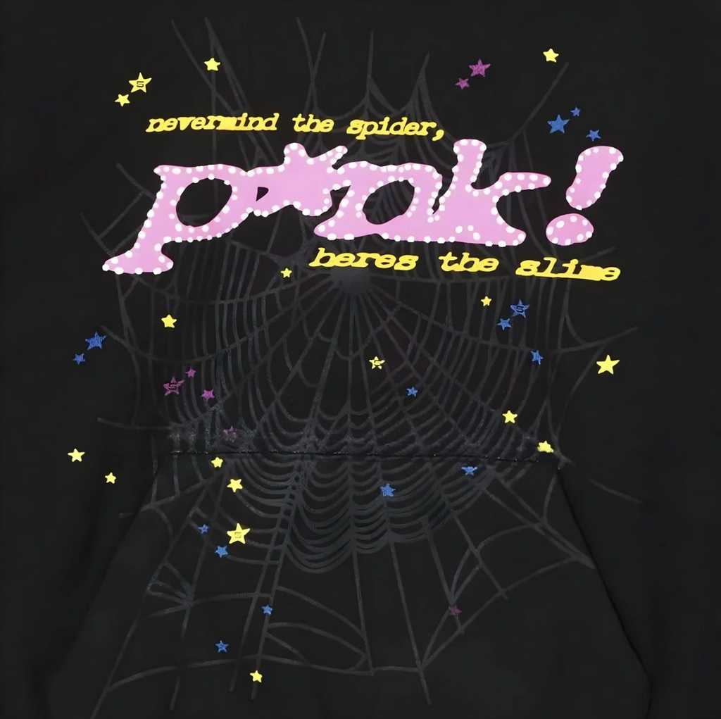 Sp5der P*NK Hoodie Black