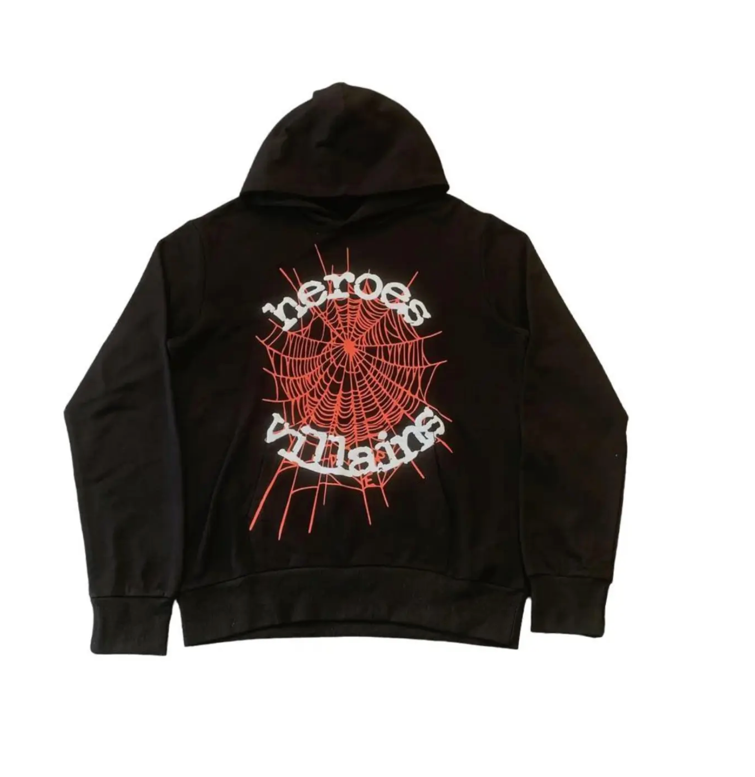 Sp5der x Heroes And Villains Hoodie Black