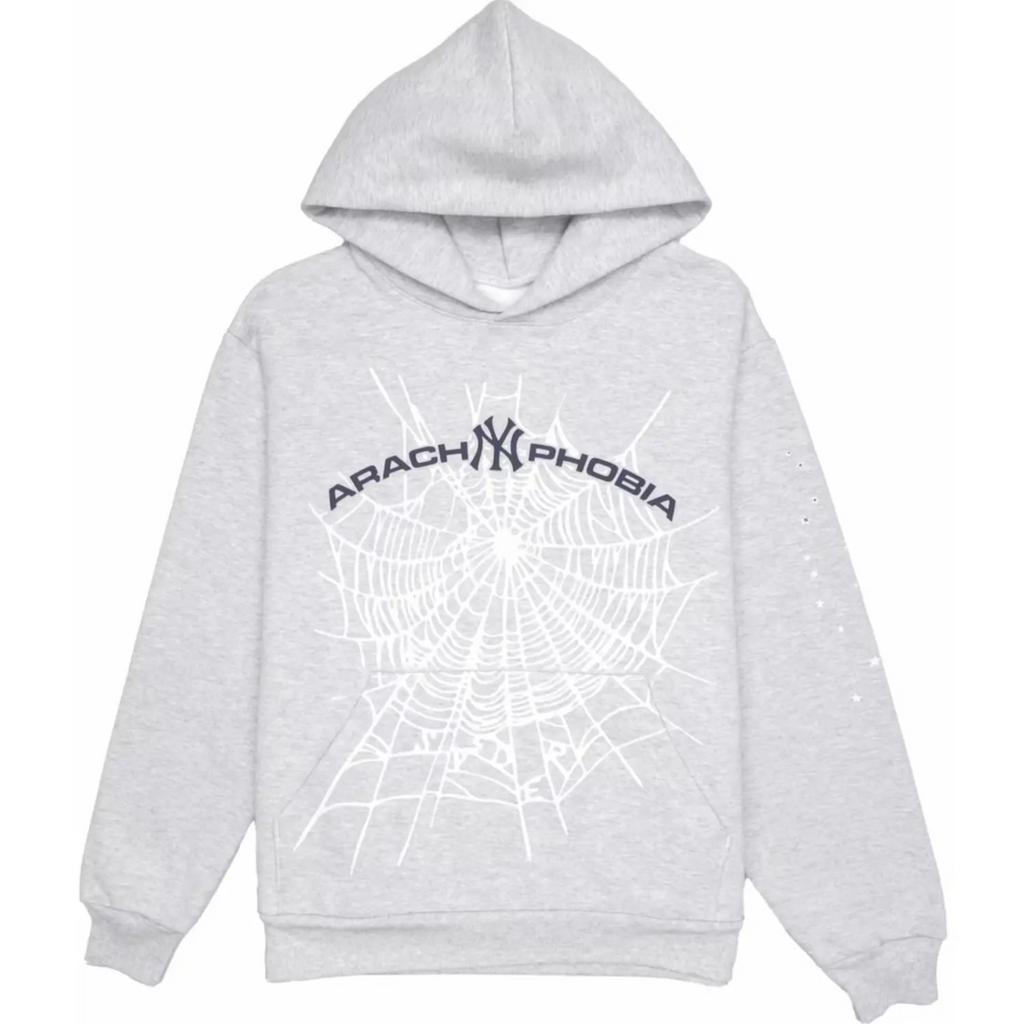 Sp5der Arach NY Phobia Hoodie Ash Grey