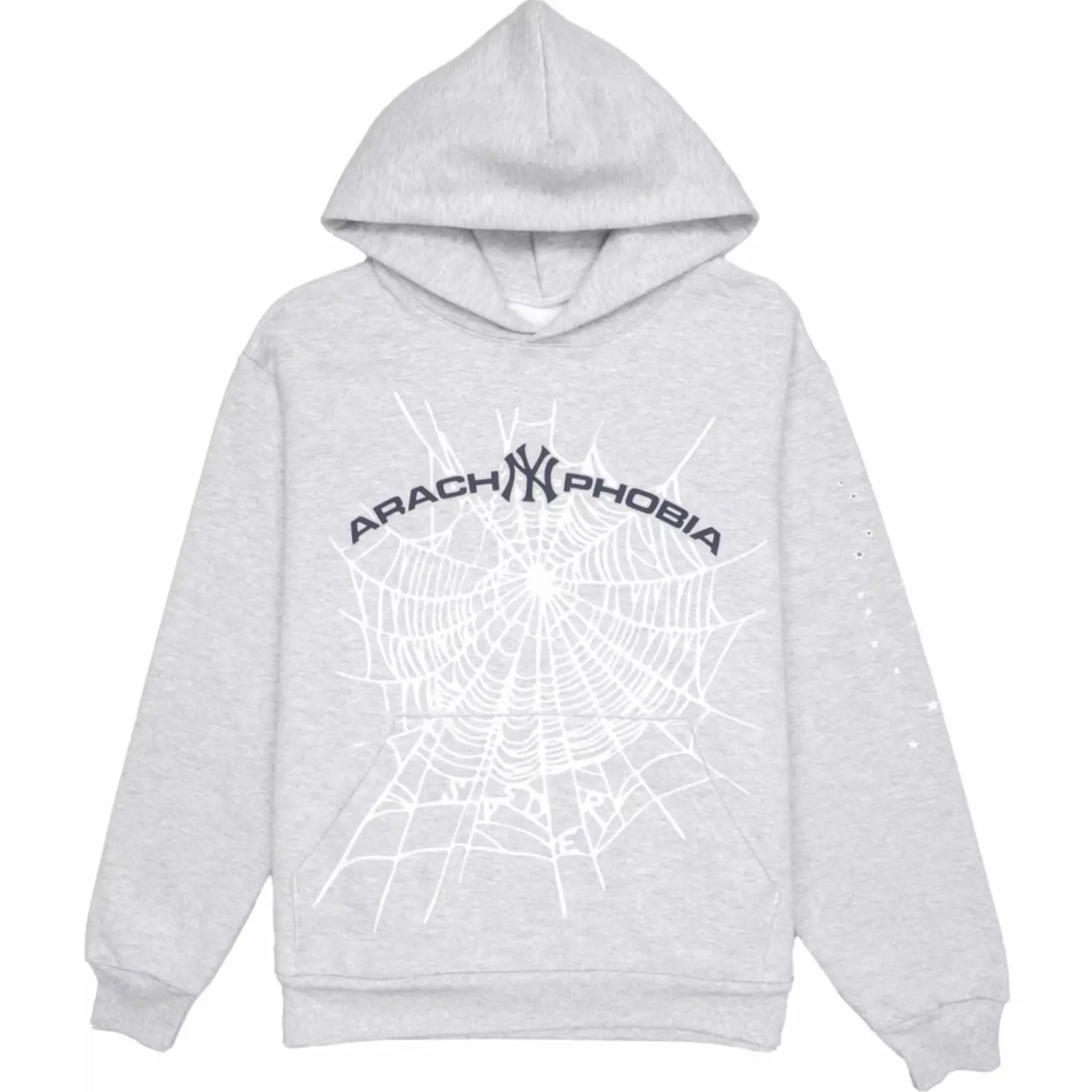 Sp5der Arach NY Phobia Hoodie Ash Grey