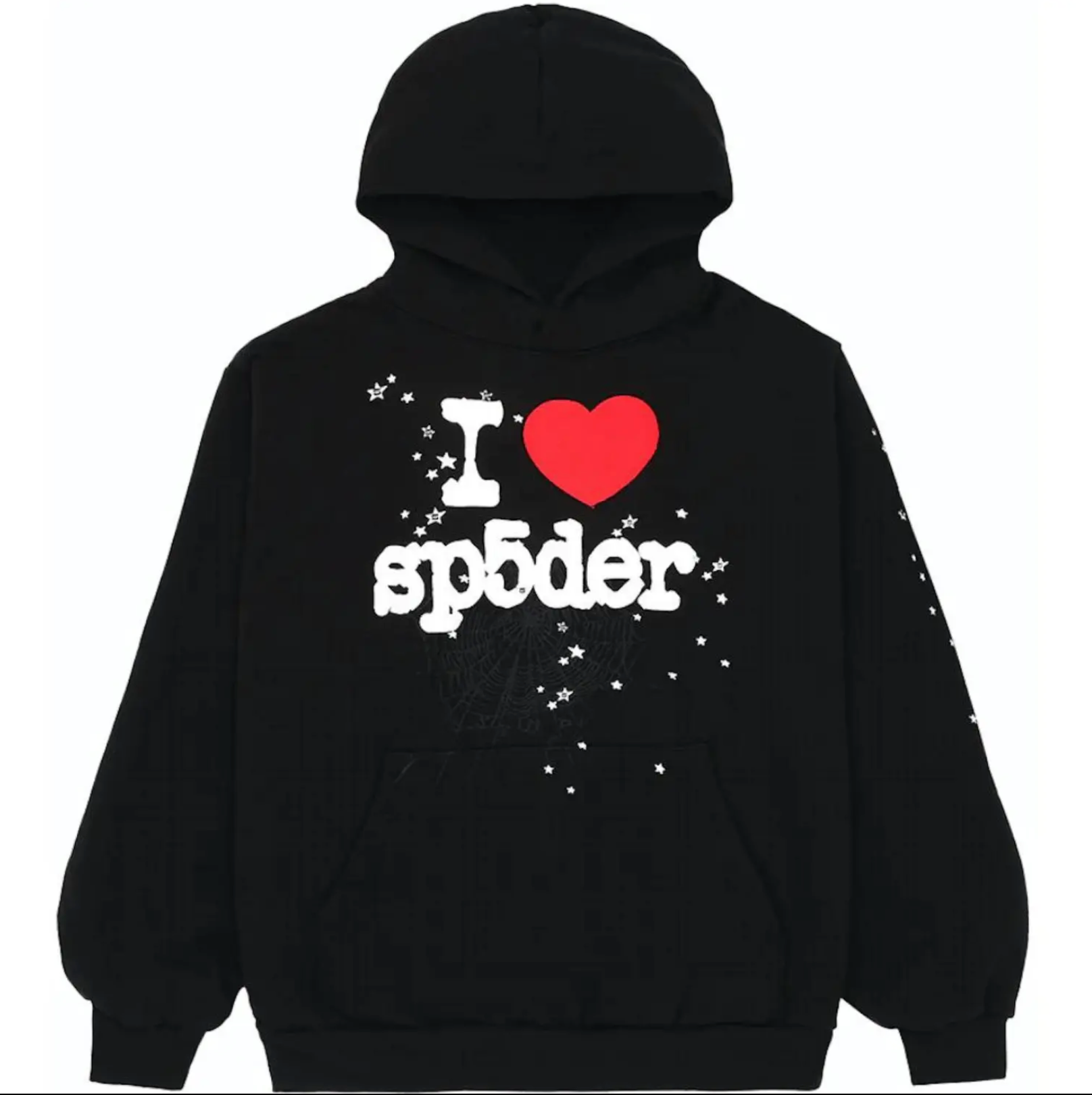 Sp5der I Heart SP5 Souvenir Hoodie Black