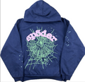 Sp5der OG Web Hoodie Blue