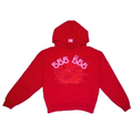 Sp5der Worldwide Red Angel Number 555 Hoodie Red