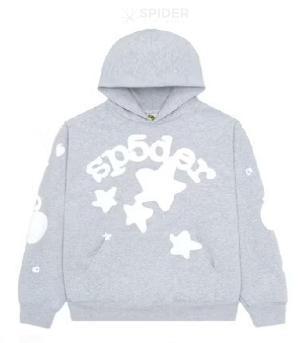 Sp5der Beluga Grey Hoodie