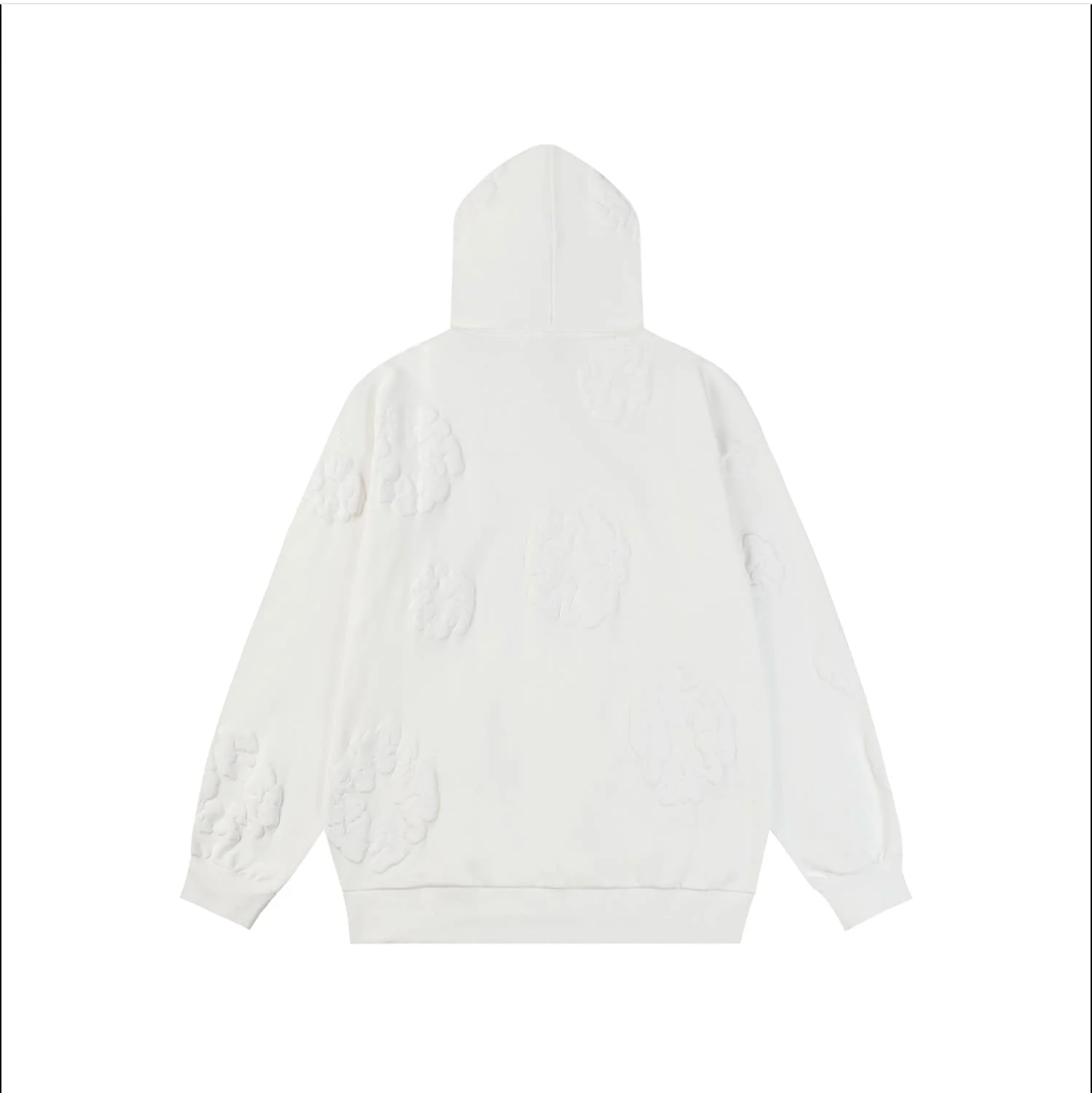 Denim Tears Cotton Wreath Embossed Hoodie White Minimal Core