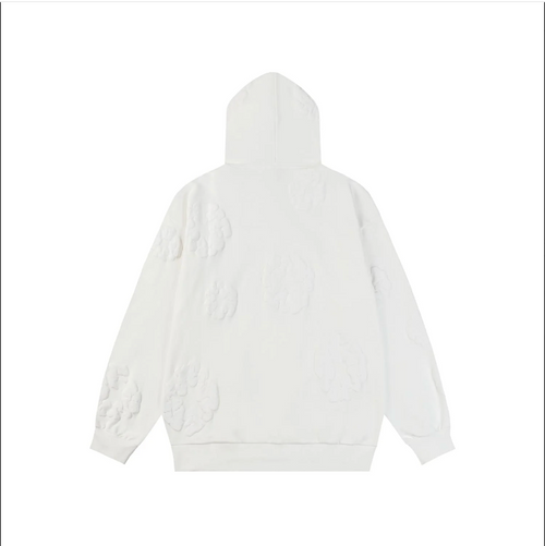 Denim Tears Cotton Wreath Embossed Hoodie White Minimal Core