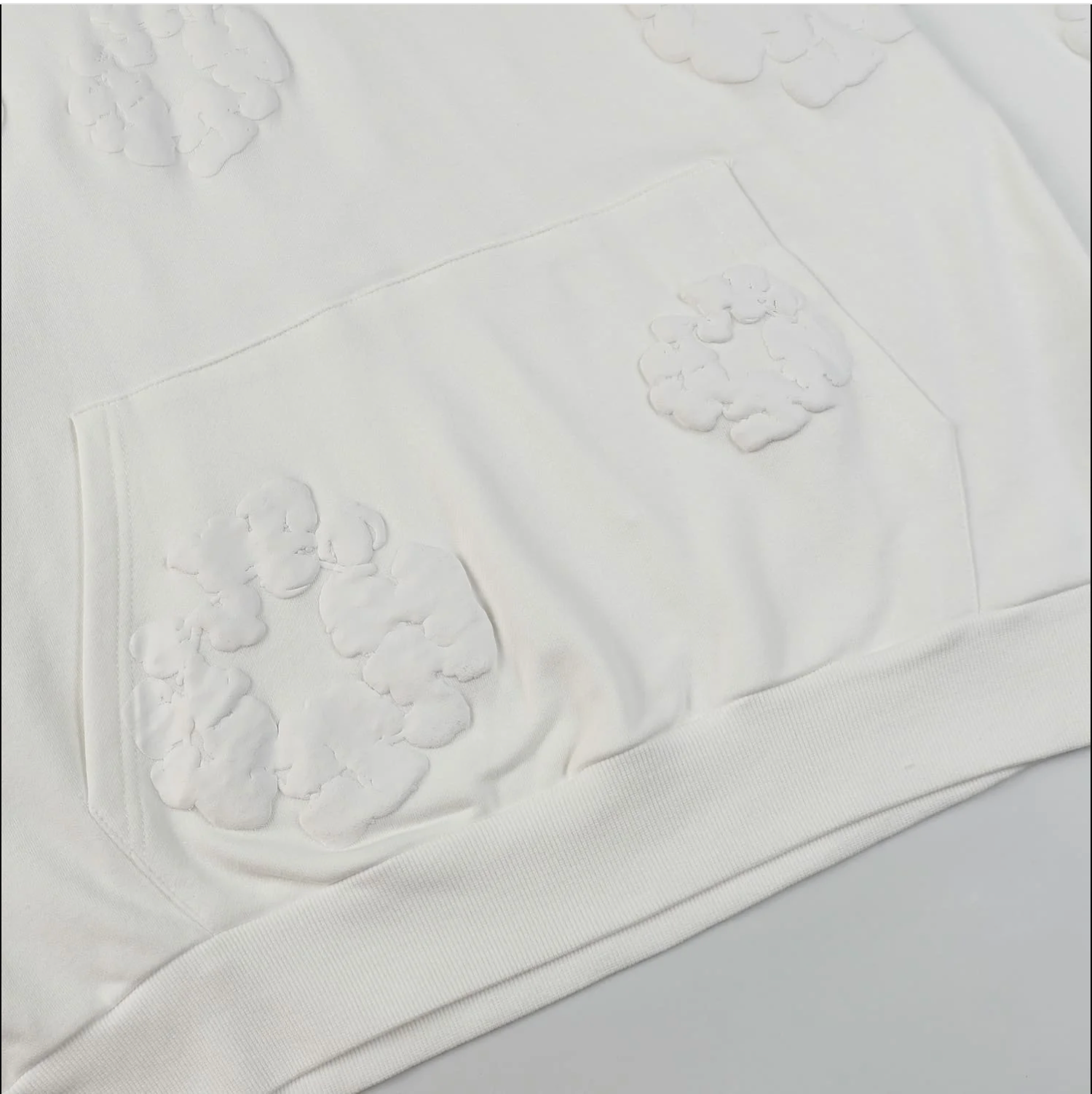 Denim Tears Cotton Wreath Embossed Hoodie White Minimal Core