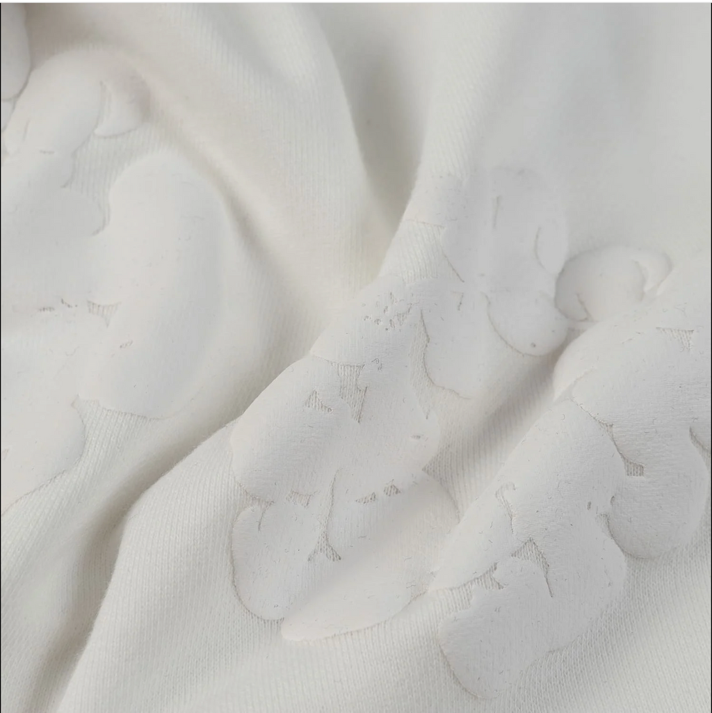 Denim Tears Cotton Wreath Embossed Hoodie White Minimal Core