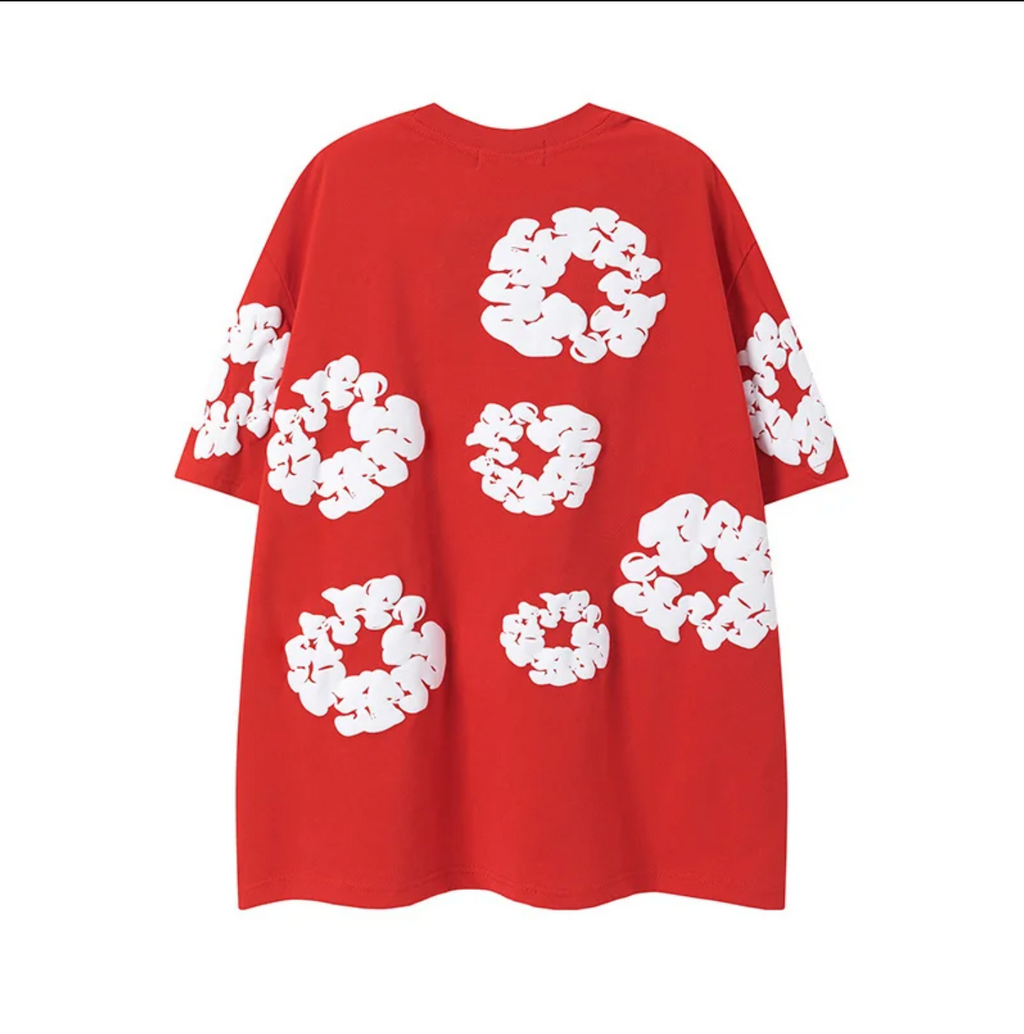 Denim Tears Cotton Wreath T-Shirt “Red White Pop”