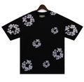 Denim Tears Black Cotton Wreath T-Shirt White Print