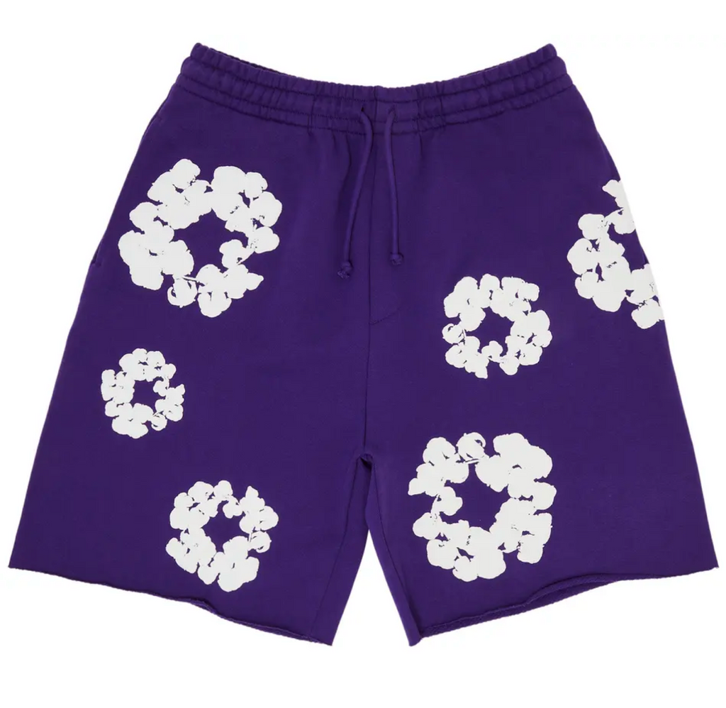 Denim Tears The Cotton Wreath Shorts Purple
