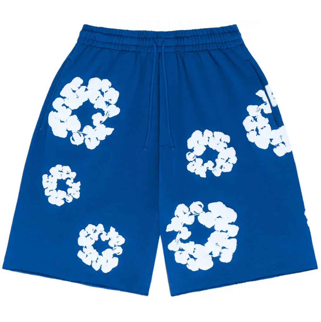 Denim Tears The Cotton Wreath Shorts Royal Blue