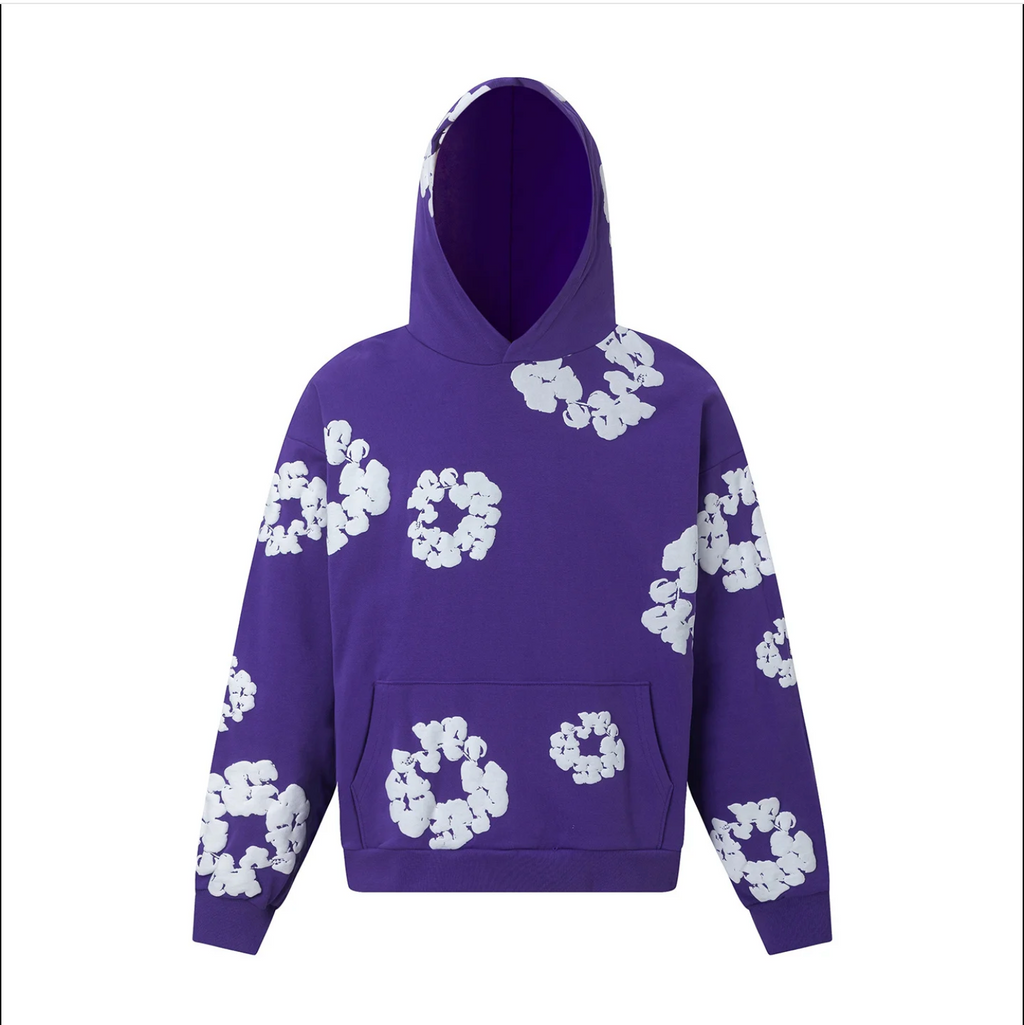 Denim Tears Cotton Wreath Hoodie Purple Core