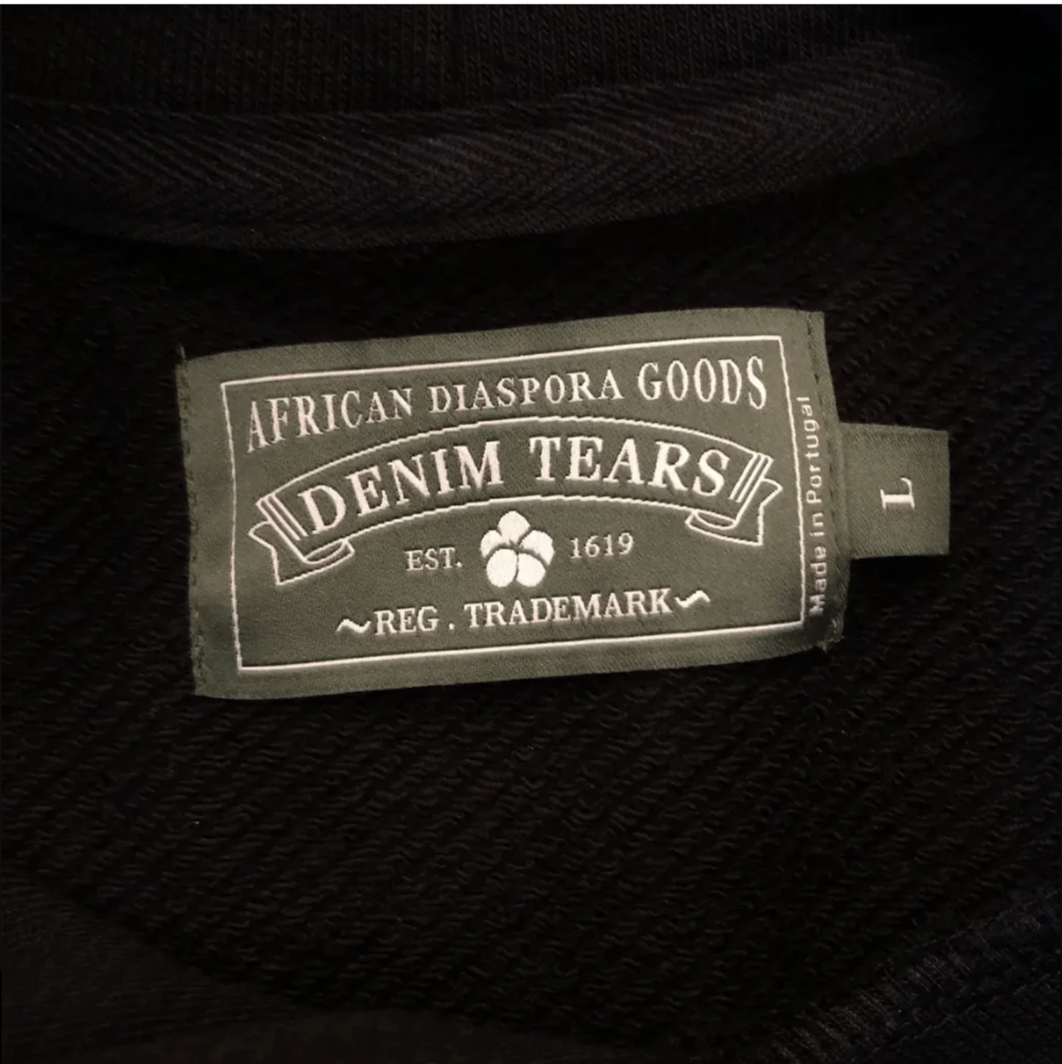 Denim Tears The Cotton Wreath Sweatshirt Black Monochrome